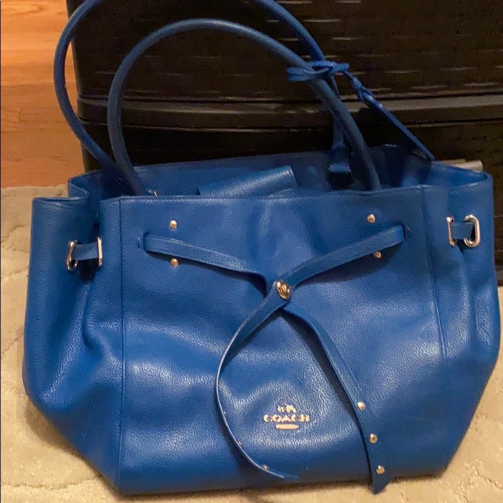 Blue Authentic Coach Bag